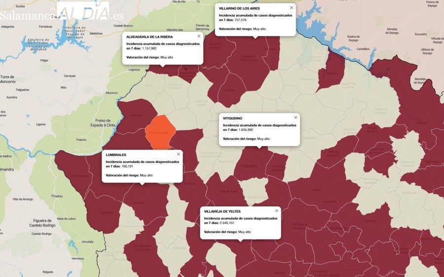 Las Arribes suman 25 nuevos contagios covid en un solo día y ya afecta a 29 municipios